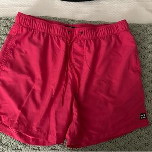 Pink billbong swim trunks